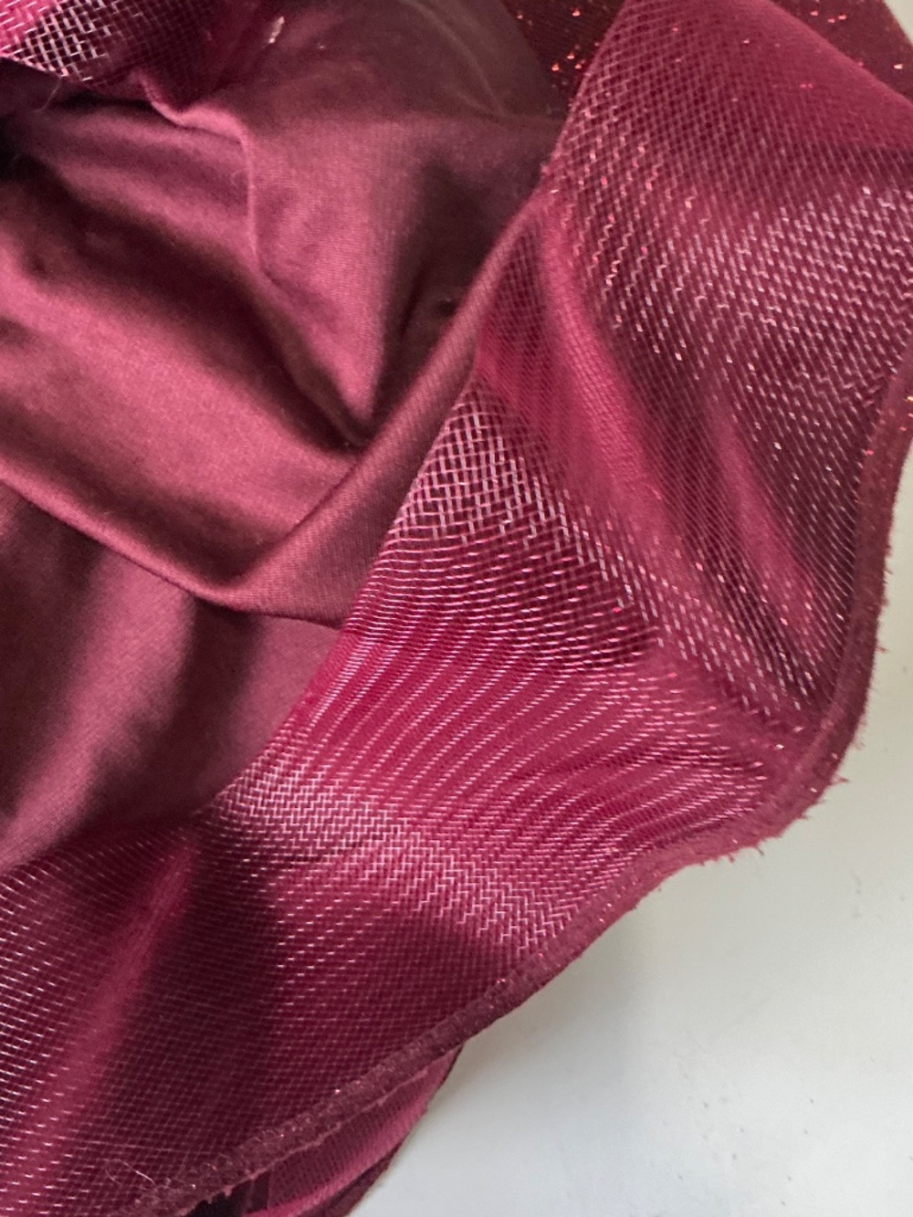 Camille La Vie wedding evening burgundy mermaid style glitter dress size 6 - Picture 9 of 9